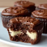 Cheesecake Stuffed Chocolate Cupcakes