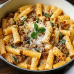 Creamy Sausage Rigatoni