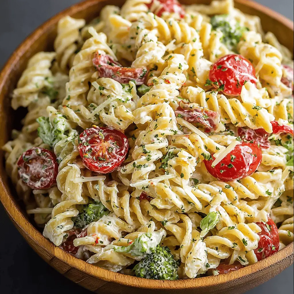 Ranch Pasta Salad: Easy, Flavorful Dish with Turkey Bacon and Chicken Ham