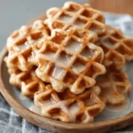 Waffle Cookies with Maple Glaze
