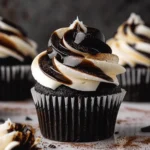 MARBLE BLACK AND WHITE CUPCAKE RECIPE