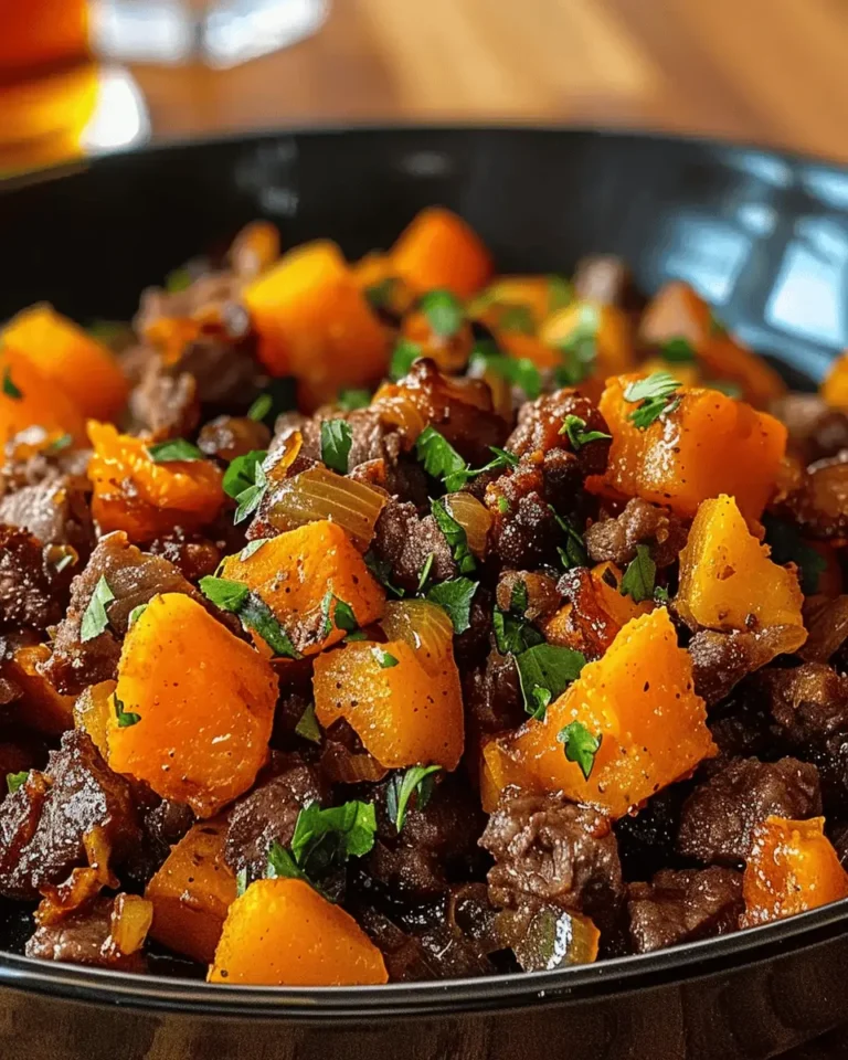 Savory Beef and Sweet Potato Hash