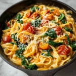 Fresh Spinach and Tomato Pasta