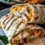 Cheesy Garlic Chicken Wraps