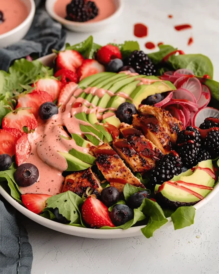 Blackened Chicken Avocado Berry Salad (Paleo, Whole30, AIP)