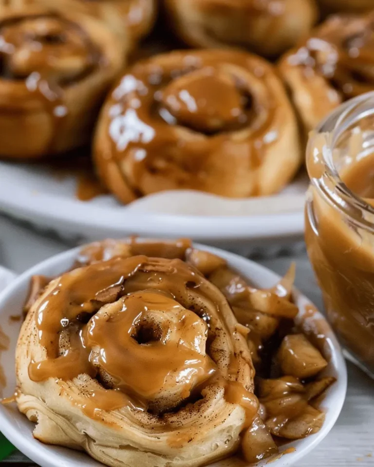 Easy Caramel Apple Cinnamon Rolls