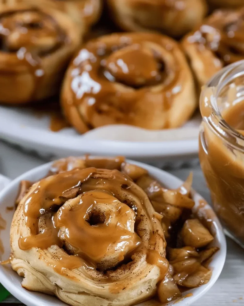 Easy Caramel Apple Cinnamon Rolls