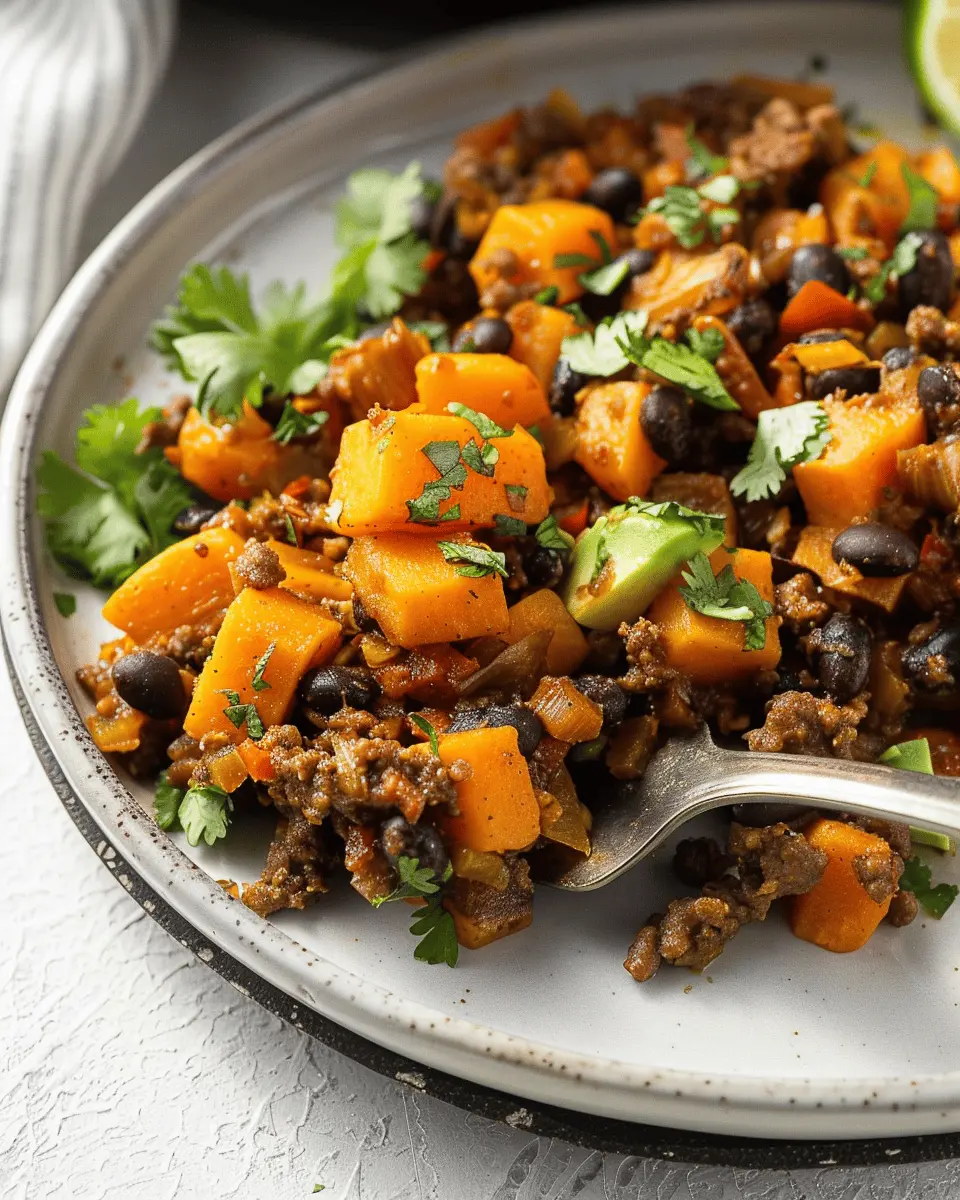 Southwestern Ground Beef Sweet Potato Skillet: Easy & Flavorful Dinner