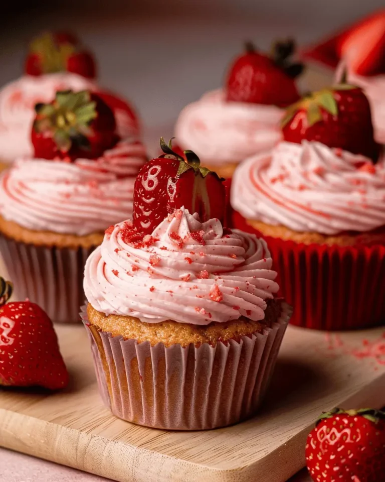 Fresh Strawberry Cupcakes