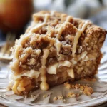 Apple Crumb Cake with Cinnamon Apple Drizzle