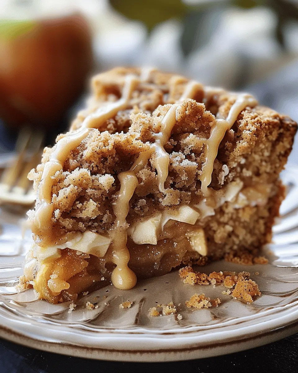Apple Crumb Cake: Indulgent Treat with Cinnamon Apple Drizzle