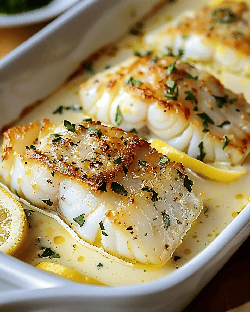 Baked Cod in Coconut Lemon Cream Sauce: An Indulgent Twist