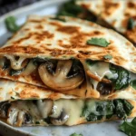 Baked Spinach Mushroom Quesadillas Recipe