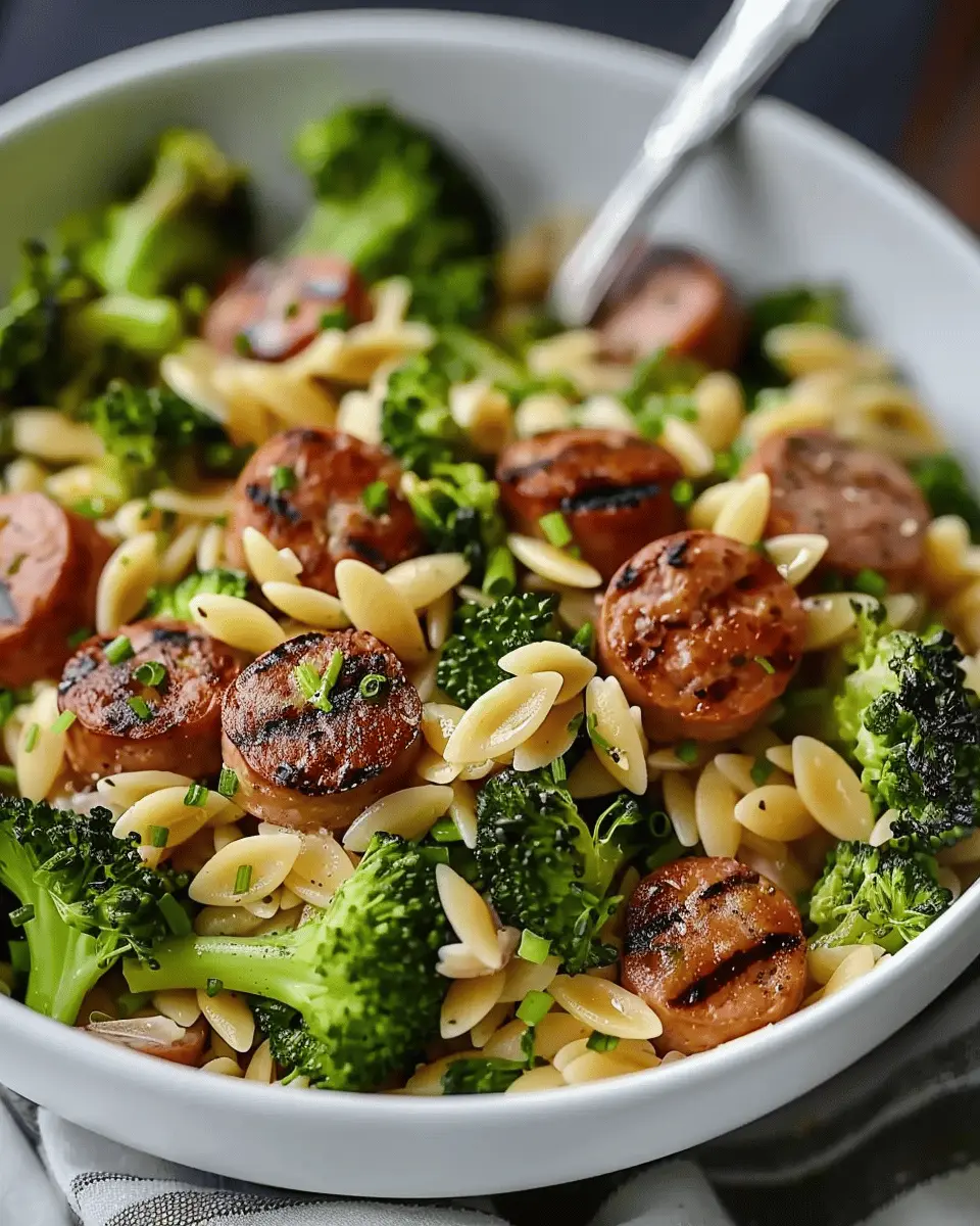 Chicken Sausage and Broccoli Orzo: A Easy Weeknight Delight