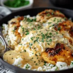Creamy Smothered Chicken And Rice