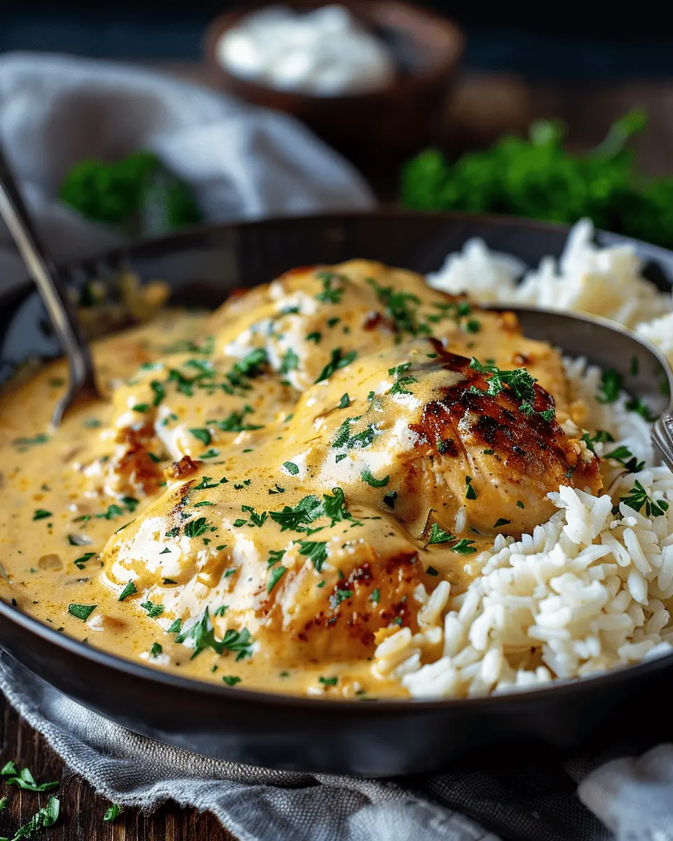 Creamy Smothered Chicken and Rice: An Indulgent Comfort Meal
