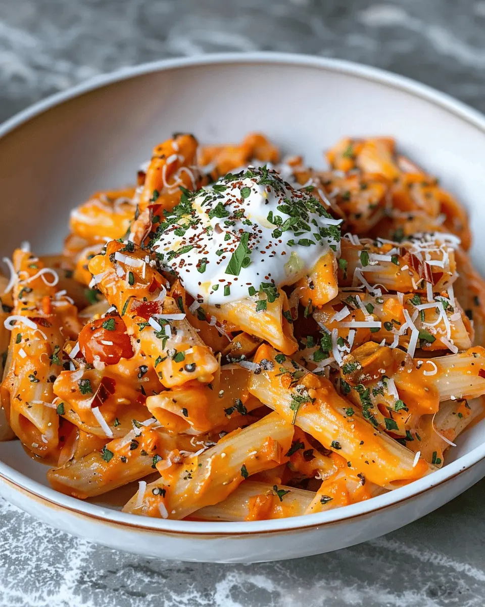 Creamy Tomato Garlic Pasta: Indulgent Comfort with Turkey Bacon