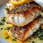 Delicious Lemon Garlic Butter Cod with Crispy Skin