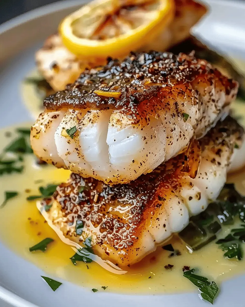 Delicious Lemon Garlic Butter Cod with Crispy Skin Made Easy