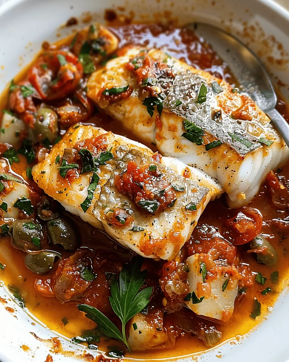 Fish puttanesca made easy: A hearty twist with turkey bacon