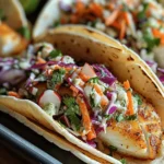 Fish Tacos with Cilantro Lime Slaw
