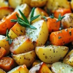 Garlic Herb Roasted Potatoes, Carrots, and Zucchini