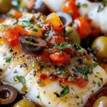 Mediterranean Baked Cod with Olives