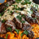 Mouthwatering Steak & Queso Rice
