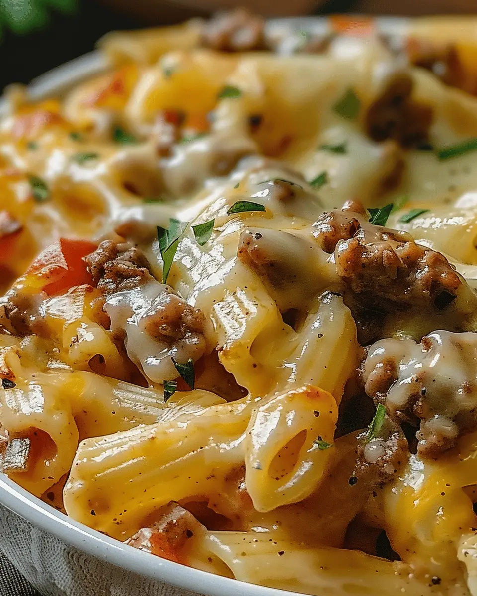 Philly Cheesesteak Pasta: A Flavorful Twist with Turkey Bacon