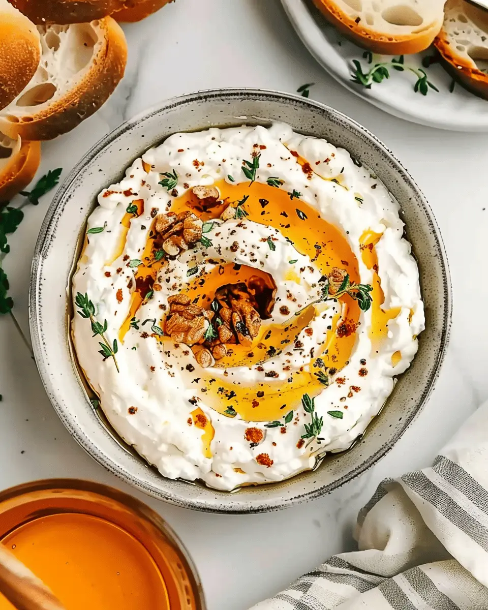 Spicy Ricotta Dip: Indulgent Flavor with Hot Honey Twist