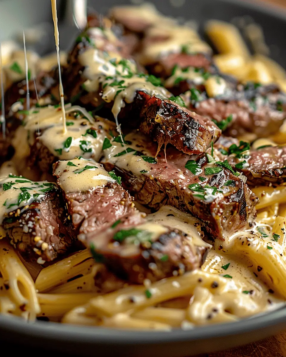 Steak and Creamy Garlic Parmesan Pasta: A Decadent Dinner Delight