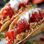 Strawberry Crunch Cheesecake Tacos
