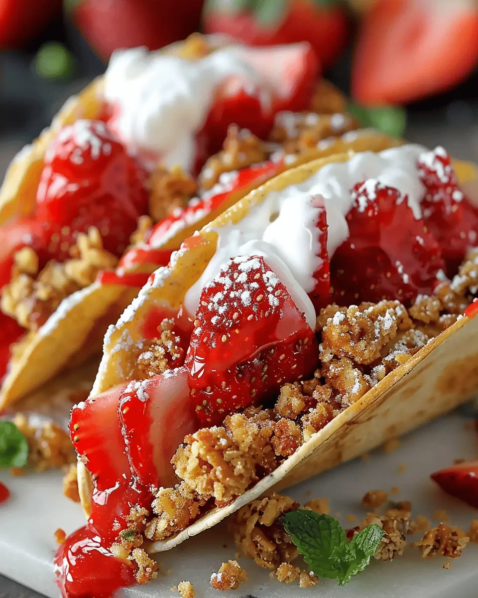 Strawberry Crunch Cheesecake Tacos: Easy Indulgence for Dessert Lovers