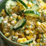 Street Corn Creamy Cucumber Salad