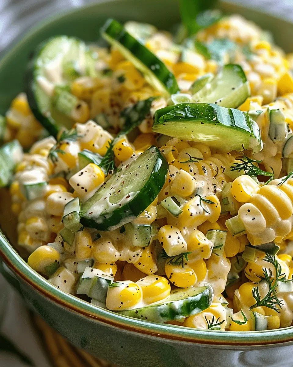 Street Corn Creamy Cucumber Salad with Turkey Bacon Delight