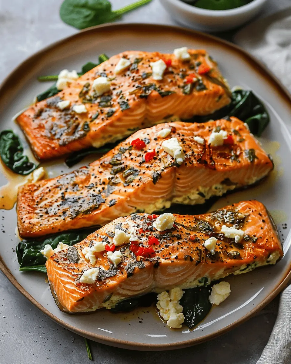 Stuffed Salmon with Spinach Feta: A Quick and Delightful Meal