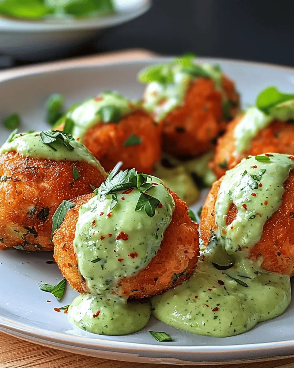 Salmon Balls with Creamy Avocado Sauce: Easy & Delightfully Healthy