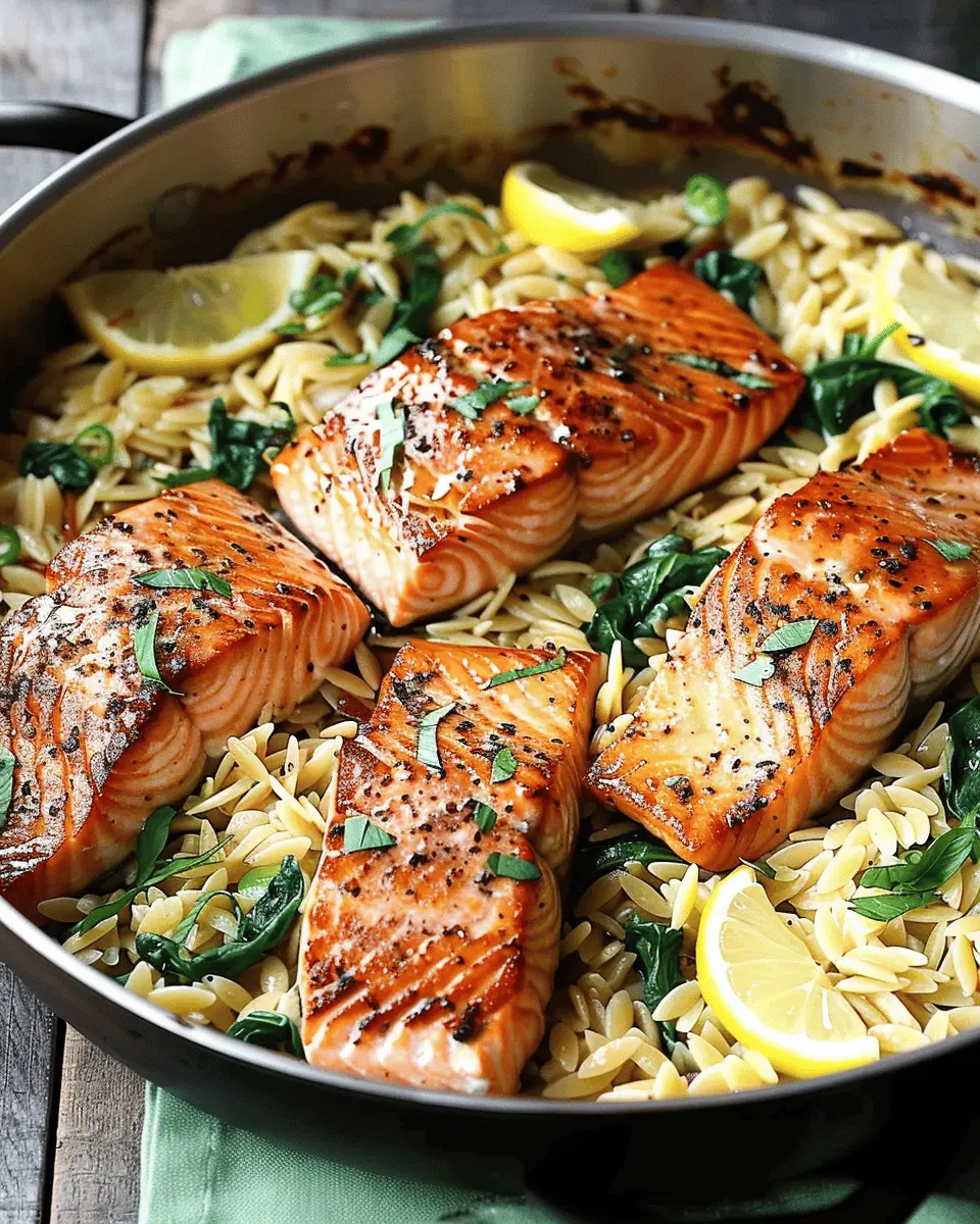 One Skillet Salmon: Easy Lemon Orzo Recipe for Home Chefs