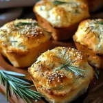 Easy Garlic Rosemary Focaccia Muffins