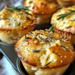 Easy Garlic Rosemary Focaccia Muffins