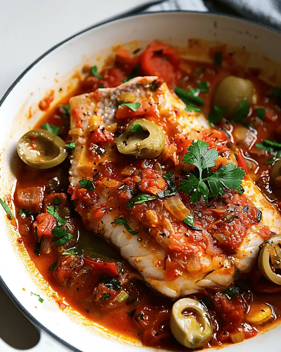 Fish Puttanesca: A Flavorful Twist with Turkey Bacon and Chicken Ham
