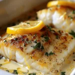 Baked Cod in Coconut Lemon Cream Sauce