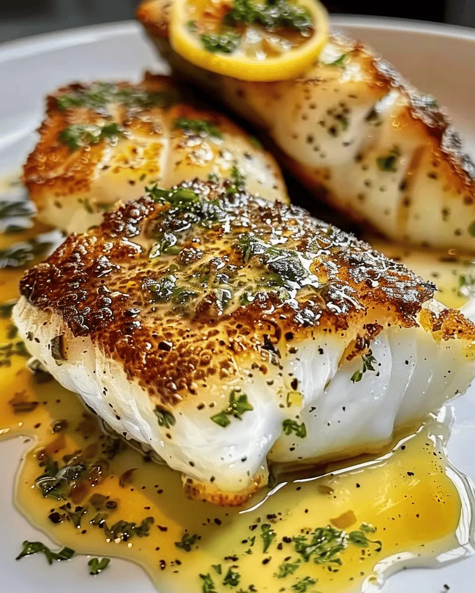 Delicious Lemon Garlic Butter Cod with Crispy Skin: A Flavorful Delight
