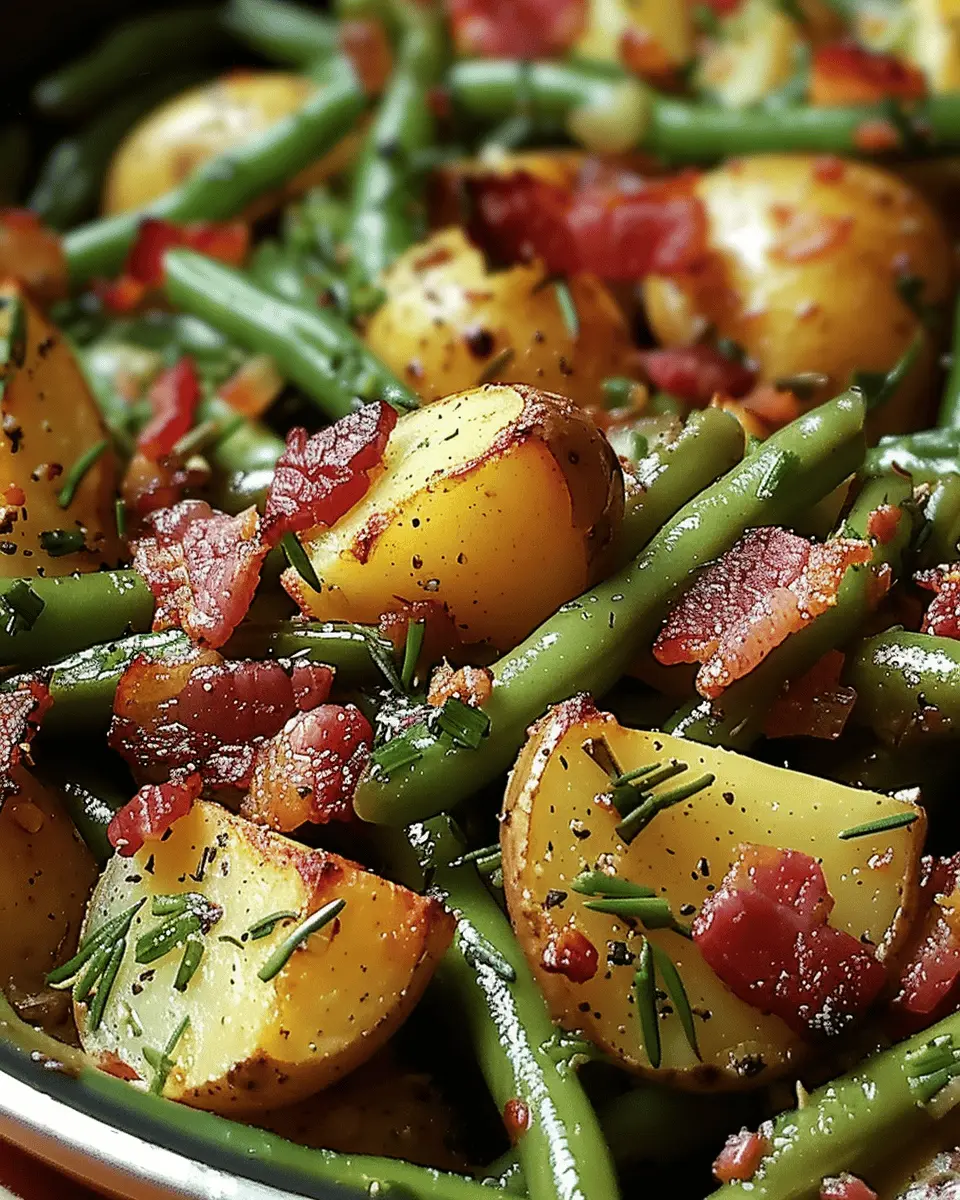 Country Ranch Green Beans and Potatoes with Turkey Bacon Delight