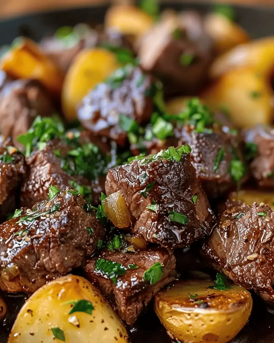 Garlic Butter Beef Bites: The Best Easy Dinner with Potatoes
