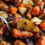 Maple Dijon Roasted Carrots and Apples