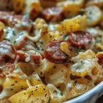 Cheesy Ranch Potatoes and Smoked Sausage