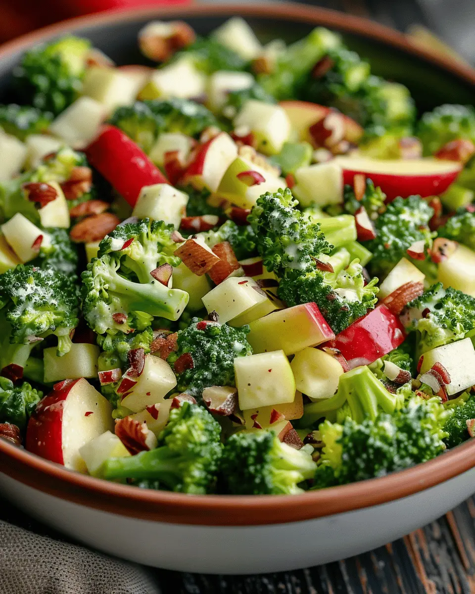 Honeycrisp Apple Broccoli Salad with Turkey Bacon Twist for Wellness