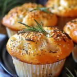 Easy Garlic Rosemary Focaccia Muffins