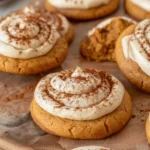 Soft Pumpkin Cookies with Cinnamon Frosting
